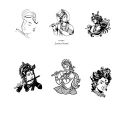 A set of Sree Krisna icon