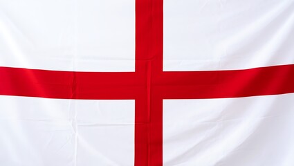 Fototapeta premium England Flag, British Symbol, National Identity, Red Cross, White Background