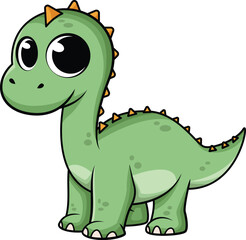 Obraz premium Cute Baby Dinosaur Vector Image