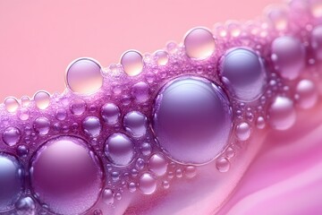 Pastel Bubble Abstract: Creative Design with Pink and Purple Tones