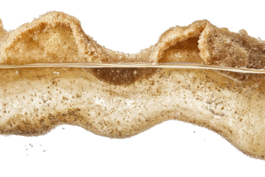 Observe Flowing Liquid Bubbles and Fluid Dynamics concept on Abstract Surface