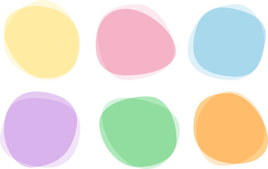 ポップでかわいいパステルカラーの流体シェイプ。