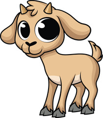 Cute Baby Goat Vector Image