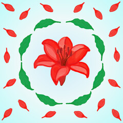 Drawing, Vector Illustration, Flower Illustration