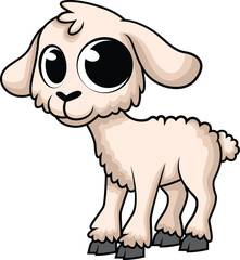 Cute Baby Lamb Vector Image