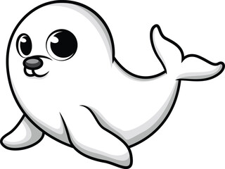 Cute Baby Seal Vector Image