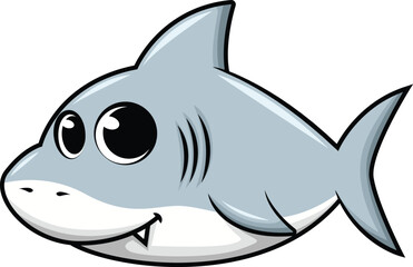 Cute Baby Shark Vector Image