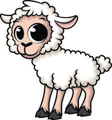 Cute Baby Sheep Vector Image