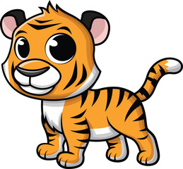 Cute Baby Tiger Vector Image