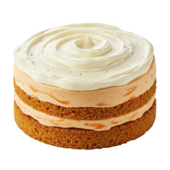 Delicious layered cake with creamy frosting, displayed on a clean surface, perfect for celebrations