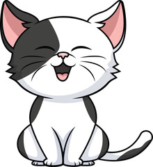 Cute Cat Smiling Vector Image