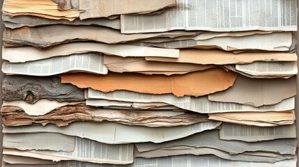 Layered Papers & Wood Texture