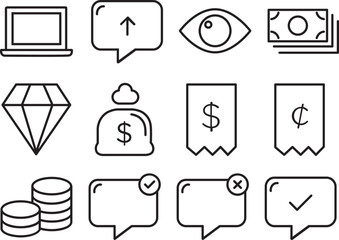 Diverse Business People and Students Icons Flat Vector Illustrations, EPS 60 Format Available