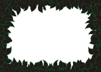 黒のダークな森の影のフレーム