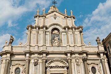 Cathedral di Sant'Agata on Piazza Duomo in Catania city in Sicily. Italy. Europe. 