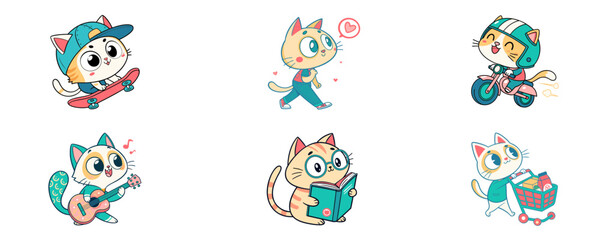 Cute Cat Illustration Vector