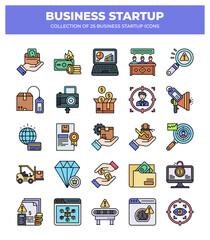 Business Startup Icon Set: 25 Essential Icons for Your Business