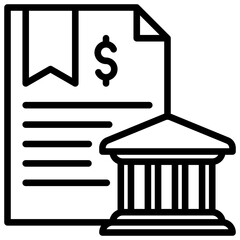 Bank Statement line icon