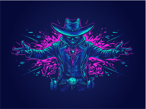 cowboy's abstract multycolor