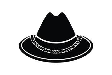 Silhouette art illustration of an Oktoberfest party hat.eps