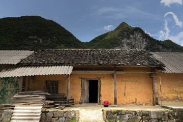 Traditional old turf house in Pho Bang village of Ha Giang province in northern Vietnam