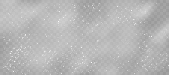 Snowstorm particles swirl over deep blue horizon. Frozen snowflakes sparkle in cold seasonal wind. Heavy snow falls with natural randomness. Transparent flake overlays suit winter-themed designs.