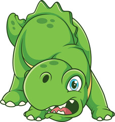 Defensive Dinosaur Dog Vector Image