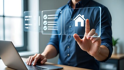 businessman working on laptop