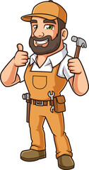 Handyman Thumbs Up Vector Image