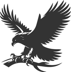 Hawk bird vector silhouette