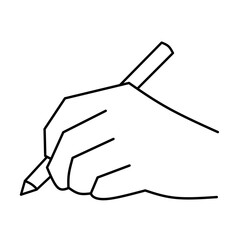 hand writing outline vector