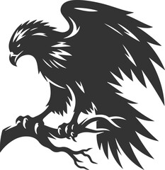 Hawk bird vector silhouette