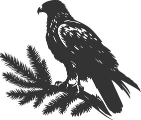 Hawk bird vector silhouette