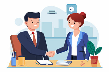 business people shaking hands