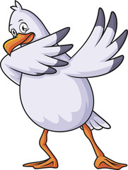 Cute Seagull Dabbing Vector Image