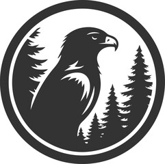 Hawk bird vector silhouette