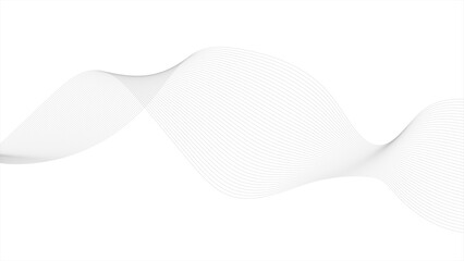 Thin wavy line abstract background. Wavy line horizontal divider outline minimalist background. Curved wavy line, smooth stripe.