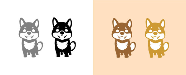 set of dogs icon vector ilustration