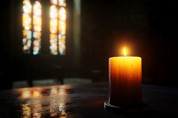 candle in church