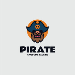 Cartoon Pirate Mascot Logo Design