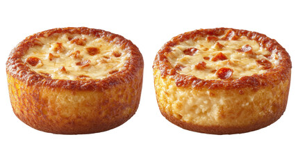 Delicious Golden Brown Cheesecakes on a Transparent Background Appealing for Gourmet Dessert Lovers