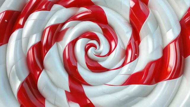 Red and white candy cane pattern, whimsical and festive.
