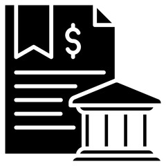 Bank Statement glyph icon
