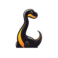 Cute cartoon dinosaur profile