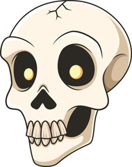Scary Skeleton Head Vector Image