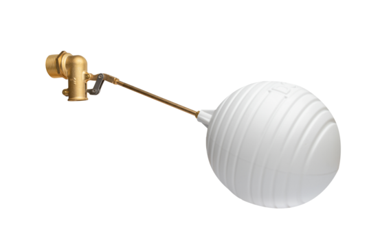Float valve for water tank isolated on transparent background png file