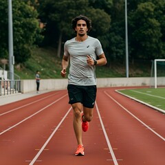 Hombre del espa&ntilde;ol haciendo jogging