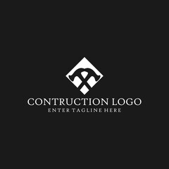 home repair service logo design, construction service logo, symbol, icon, hammer illustration, vector, business, repair, home, sign, house, graphic, concept, work, creative, illustration