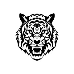 The tiger icon is black on a white background.