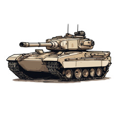 brown tank vector illustration ai generated